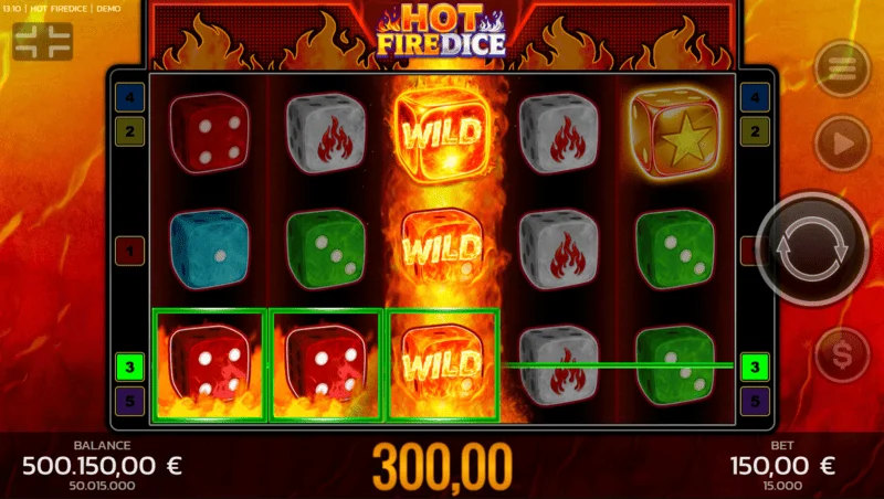 Hot Fire Dice - veliki dobitak putem Random Wilds
